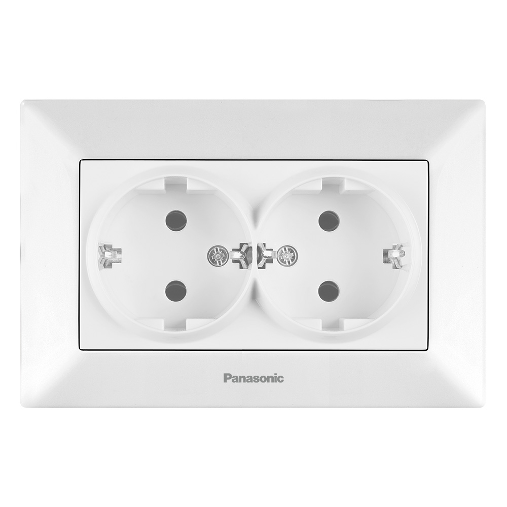 Шуко утичница дупла - Panasonic Arkedia WMTC0205-2WH 33296