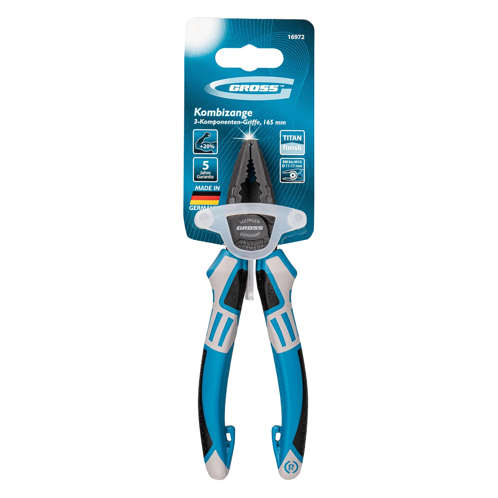 Клешта мотроцангла 165mm, три компонентна рачка GROSS