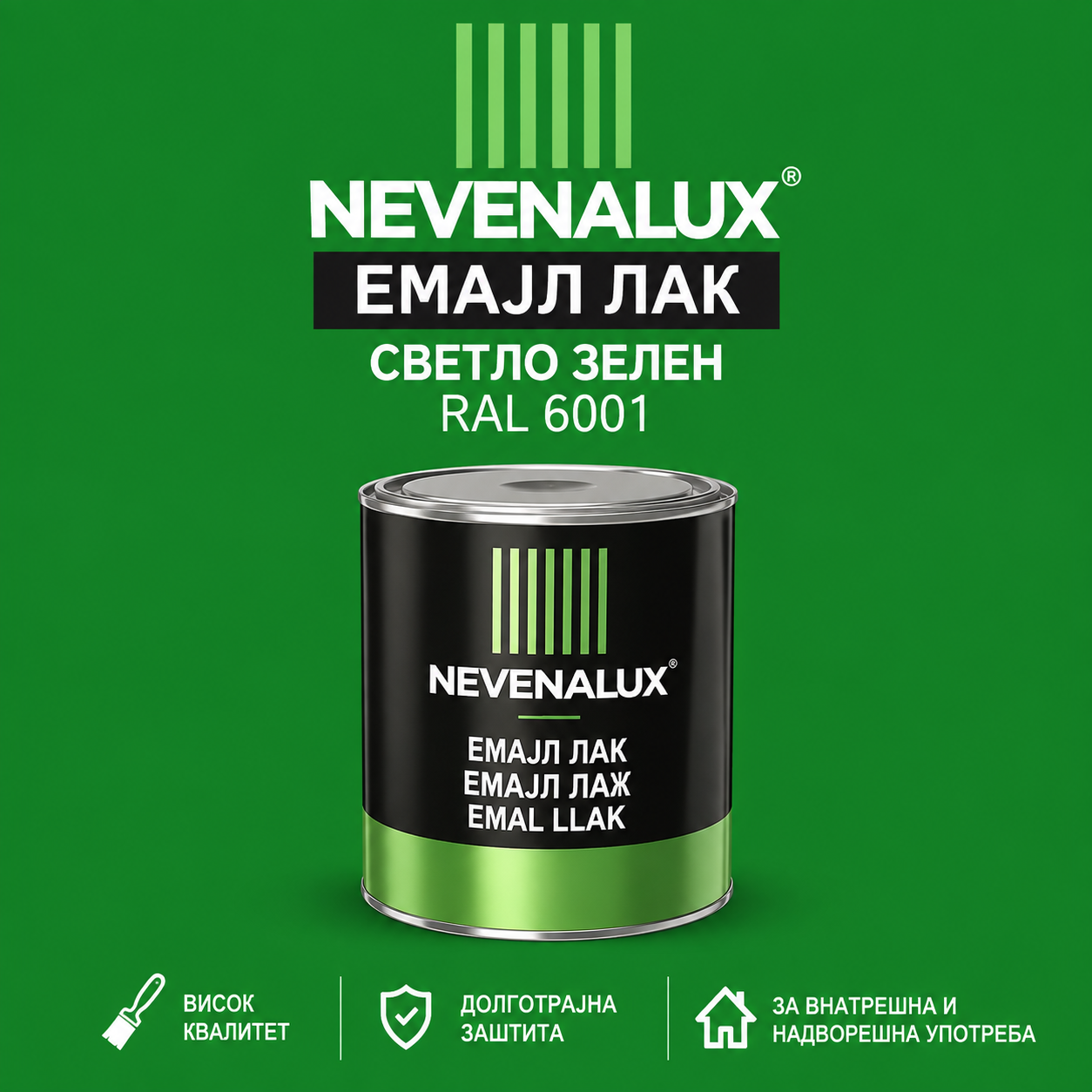 Невена емајл лак Светло зелен 0.75л