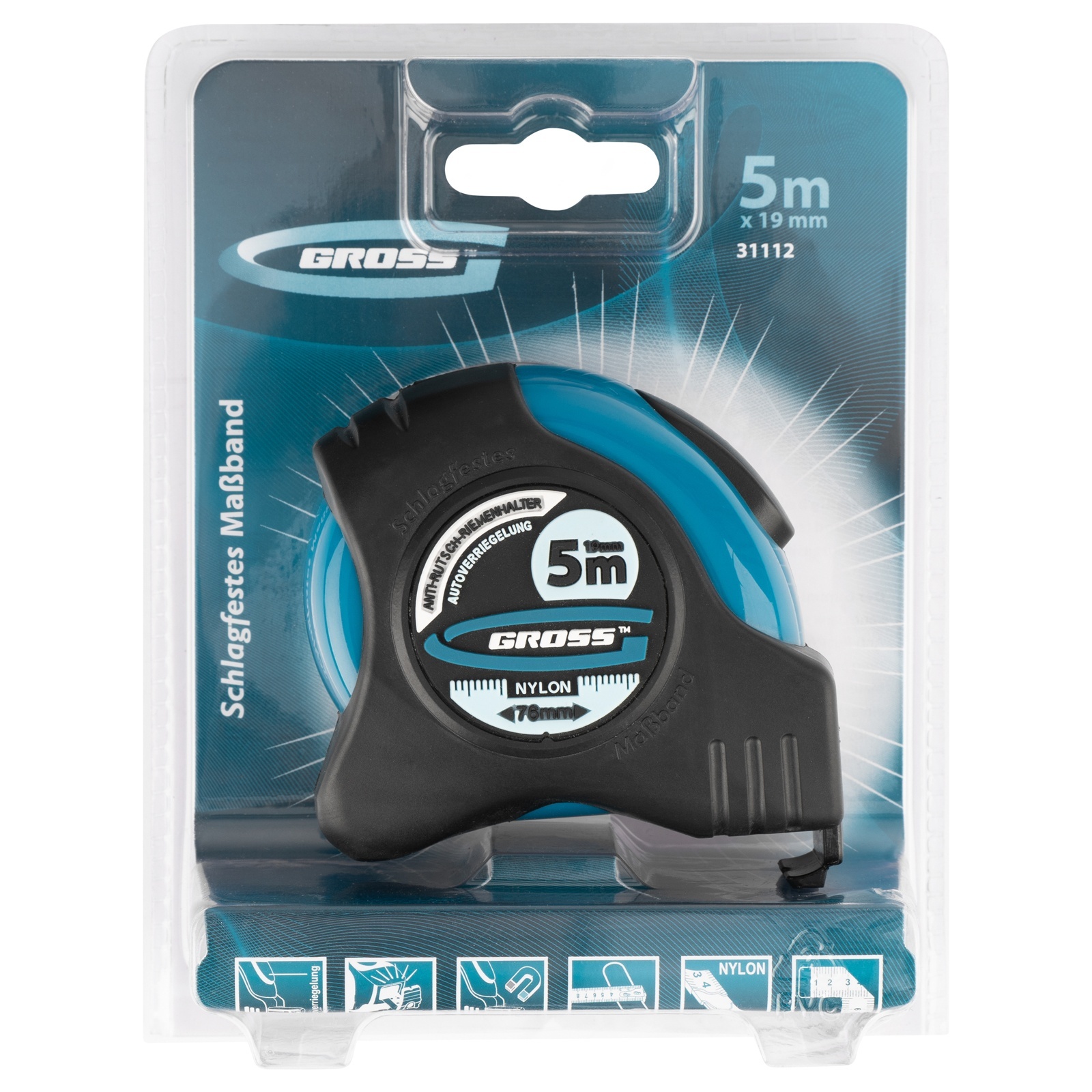 GROSS Метро со двострана скала 5м*19мм