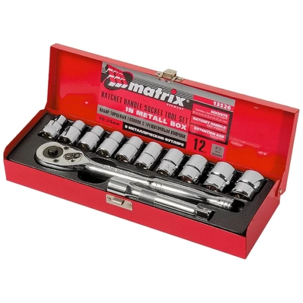 MTX Сет алати 12бр 1/2 10-24мм метален куфер