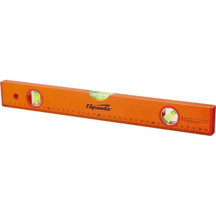 Алуминиумска либела, 1200 мм, 3 оски, жолта со линијар, SPARTA, 330325